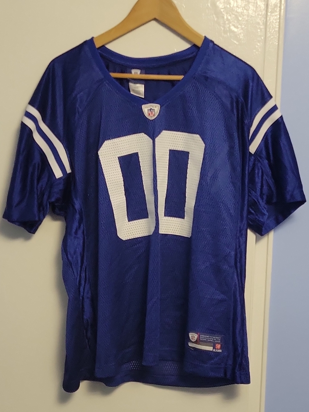 Equipment Royal Blue NFL Mesh Jersey with White and Red Accents